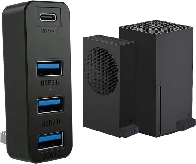 Hub USB 3.0 à 4 Ports pour Xbox Series X/S, 5 Gbit/s Vitesse USB Splitter