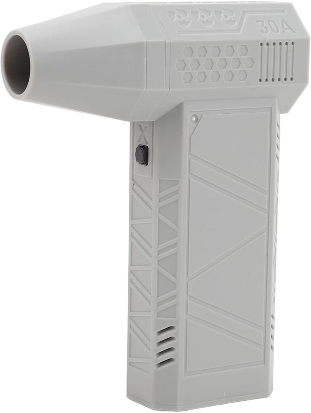 Dépoussiéreur D'air sans Balais 130 000 Tr/min avec Ventilateur à Jet Réglable à 3 Vitesses, Souffleur à Sec Portable sans Fil pour le Nettoyage de L'appareil Photo de Voiture, et (Grise)