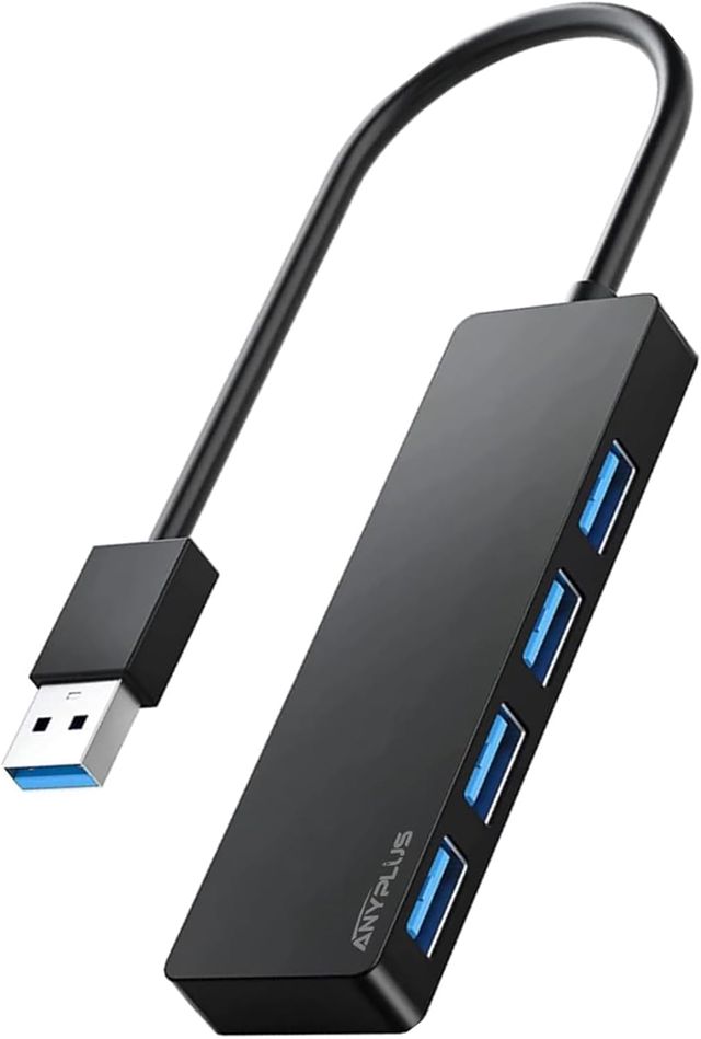 Hub USB, Adaptateur 4 Ports Multiprise USB 3.0, 5 Gbps, Répartiteur USB pour Bureau, Ordinateur Portable, Xbox, Clé USB, Disque Dur, Console, Imprimante, PC, Clavier, HP, Dell