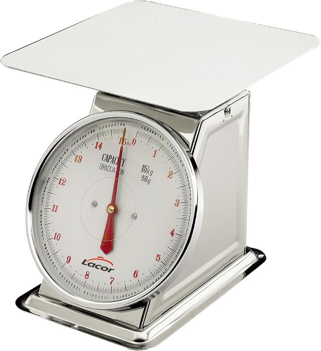 Lacor 61715 - Échelle mécanique avec plaque plate 15 kg