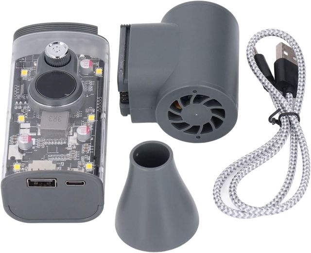 Electric Air Air, pour Le Nettoyage du Clavier de Voiture, 100000 TR/Min de Grande Vitesse, 10W Portable Rechargeable, Blorer Sec à Jet de Bureau avec lumière LED avec