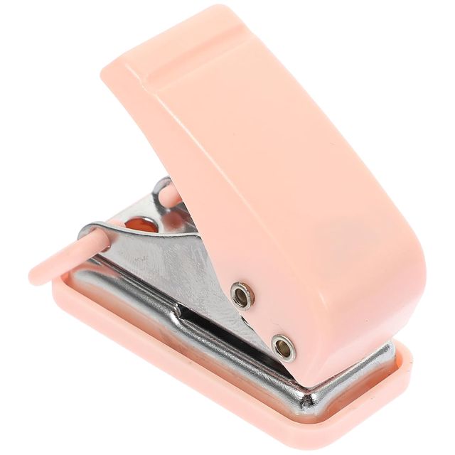 Mini Perforatrice Simple Rose en Plastique et Acier Inoxydable