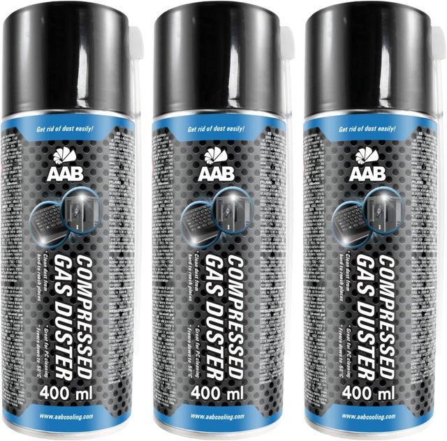 AABCOOLING 10 x AAB Bombe Air Sec 400ml - Bouteille Air Comprimé, Nettoyage des Ordinateurs, Dépoussiérant en Spray, Enlever la Poussière, sans Odeur Aérosol, Computer Cleaner, Informatique Matériel
