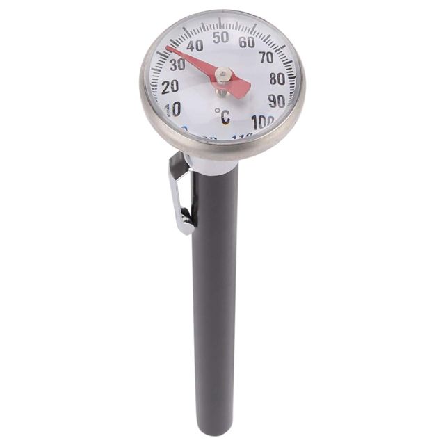 TOPINCN Thermomètre à Lait, Sonde Portable Durable, Température de Cuisson pour Lait en Poudre, Essentiel de Cuisine pour Barista et Parents, Acier Inoxydable