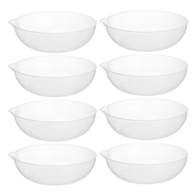 Cabilock Plateaux de Pesée Forme Ronde 800ml Lot de 8 en Plastique Marqueurs de Mesure Liquide pour Balance Alimentaire Pâtisserie Cuisine
