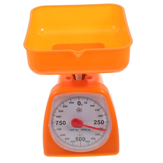 Balance Cuisine à Cadran Classique 1 Pièce, Plastique Orange