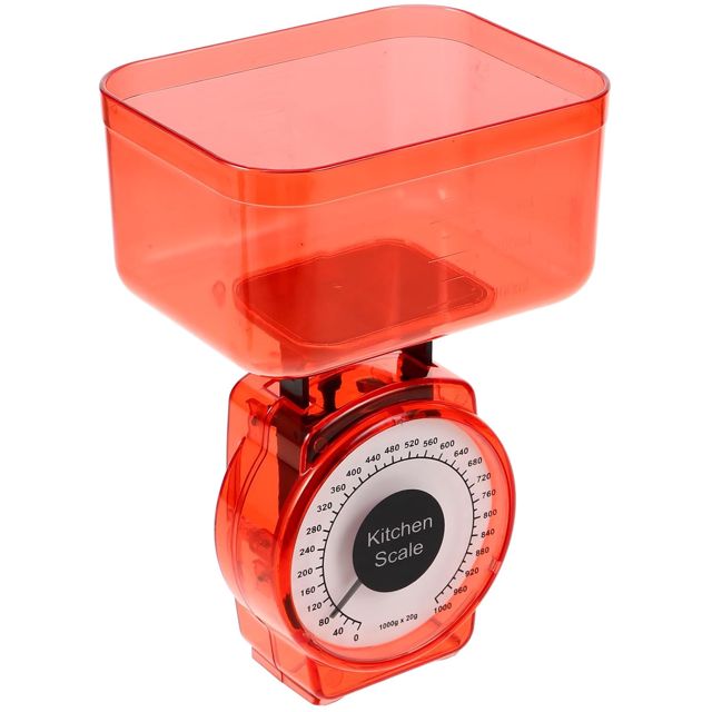 Balance Cuisine Mécanique 1kg en Plastique, Cadran Lisible