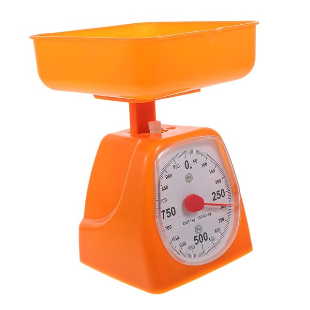 Balance à Cadran Alimentaire 1kg, Plastique, sans Piles, Orange
