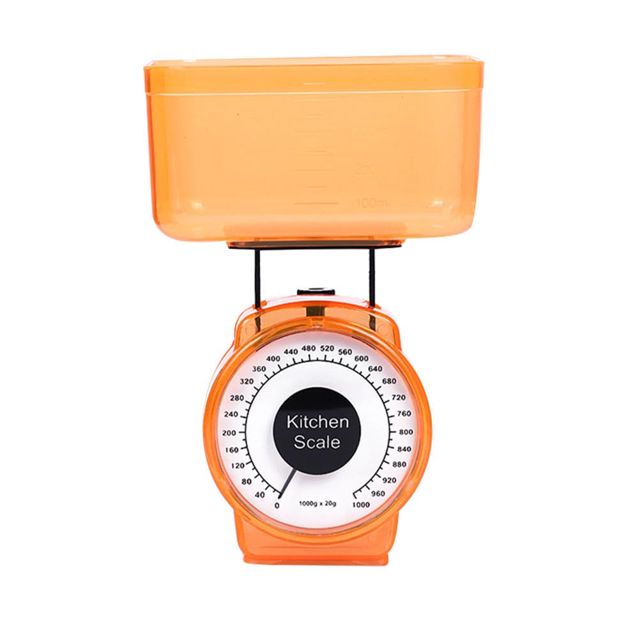 PRETYZOOM Balance Mécanique Cuisine 1kg sans Batterie Balance Alimentaire Multifonctionnelle en Plastique pour Pâtisserie et Cuisson Couleur Aléatoire