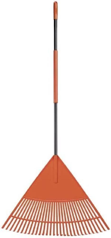 BLACK+DECKER Rateau Jardin BXGTTO7003 - Outillage de Jardin 178 x 60 x 3 CM - Râteau à Feuilles avec Poignée Confortable - Râteau à Ressort - Orange/Noir