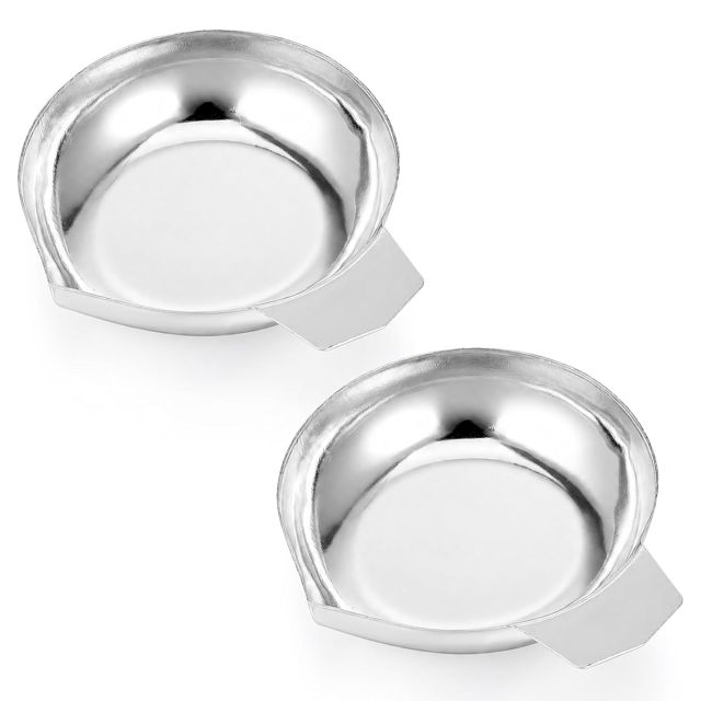 Plateau de Pesée Diamant Mini Lot de 2, Acier Inoxydable