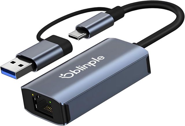 5 en 2 Hub USB 3.0 USB C Ethernet, 1000Mbps Adaptateur