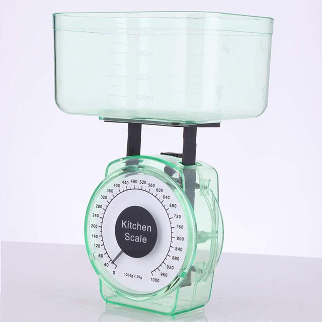 TopHomer Balance de cuisine avec cadran mécanique, balance compacte de haute précision avec bol amovible pour peser les aliments, les fruits, la poudre (couleur aléatoire)