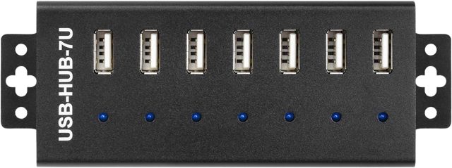 Waveshare Industrial Grade USB HUB, Extending 7X USB 2.0 Ports