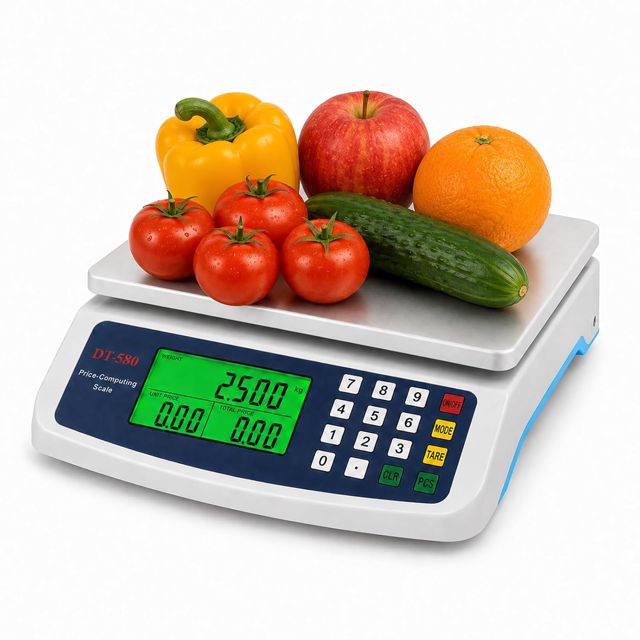 Balance de cuisine numérique 40 kg / 88lbs en acier inoxydable avec écran