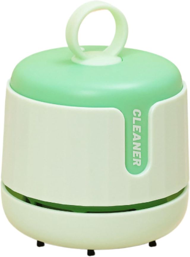 Nettoyeur de miettes de bureau, petit nettoyeur de bureau USB, brosse à poils doux, nettoyage de miettes, nettoyeur de miettes, nettoyeur compact, facile à utiliser, portable pour salle