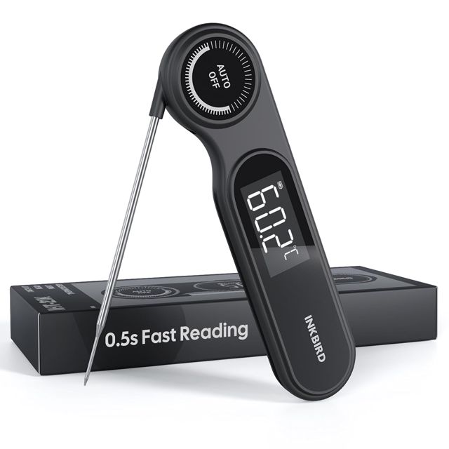 INKBIRD Thermomètre instantané à viande, Réponse rapide en 0,5 seconde
