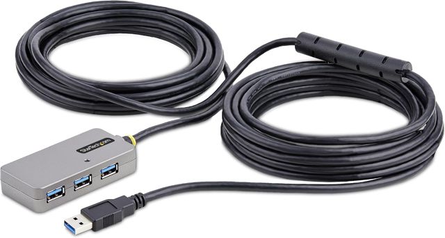 StarTech Hub USB-A 4 Ports, Prolongateur USB Actif Alimenté par USB, 10m