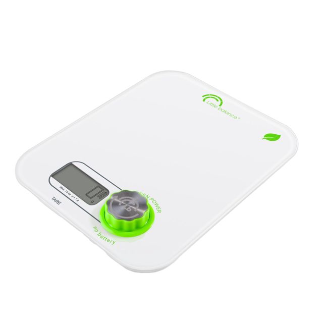 LITTLE BALANCE 8756 Kinetic 10, Balance de cuisine sans pile, 10 kg, Blanc