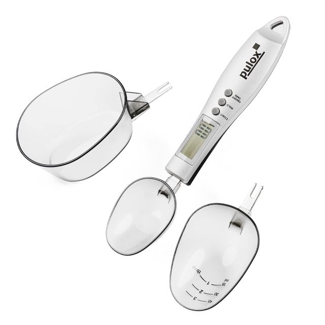 Cuillère balance PLW-100 de pulox avec trois cuillères 25 ml, 45 ml et 180 ml
