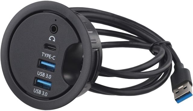 Hub USB 3.0 avec prise micro casque pour PC
