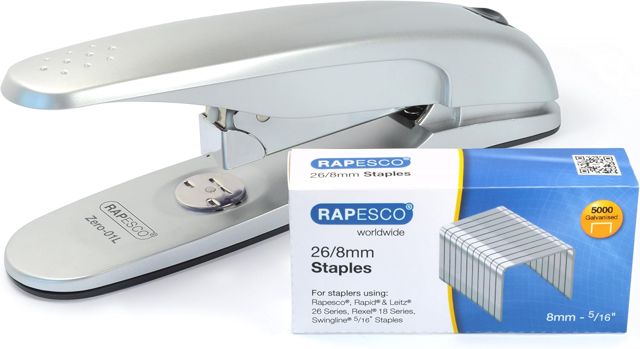Rapesco 1279 Agrafeuse Zero-01L & 5000 Agrafes 26/8 mm