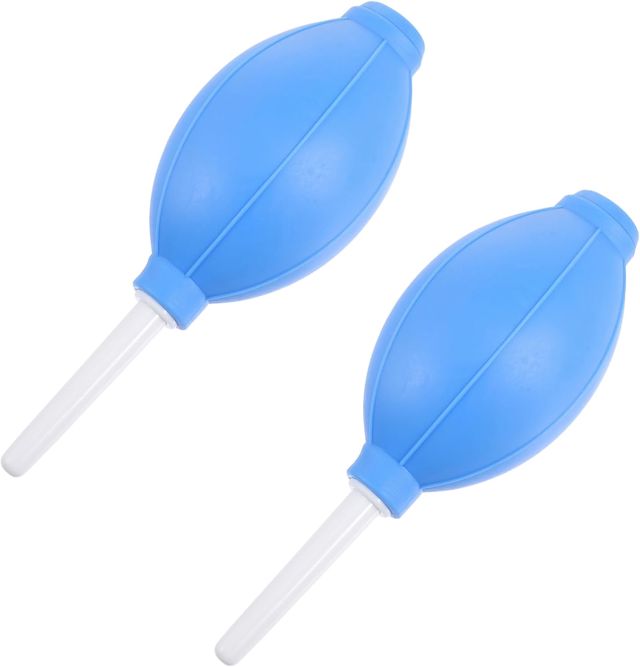 Soufflette à Air en Silicone Bleu, Ovale, 2 Pièces, Portable