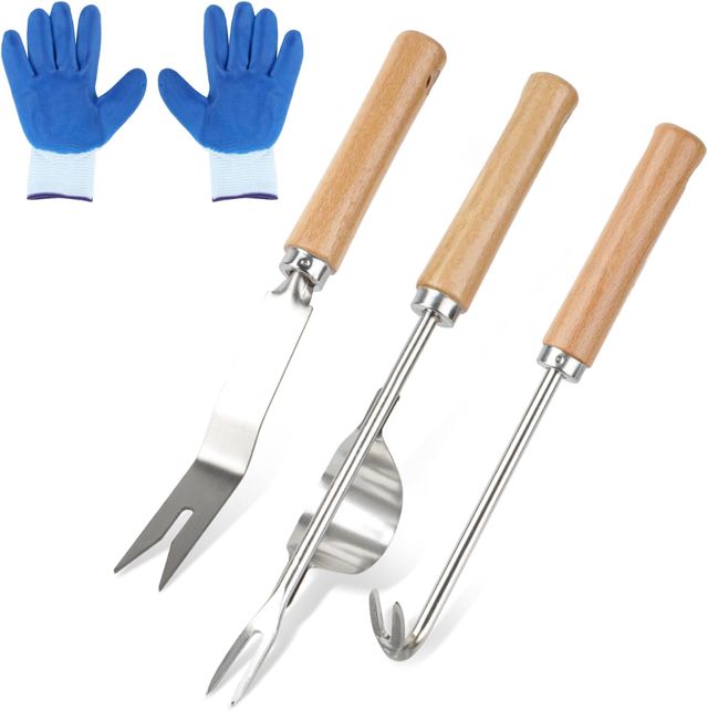 3 Pcs Desherbeur Manuel, Désherbeur Manuel pour Le Jardinage Outillage