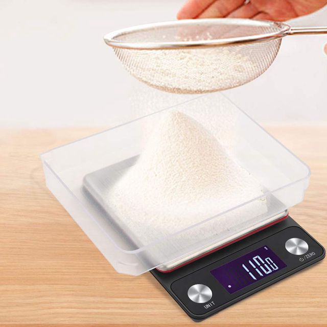 Balance de cuisine rechargeable USB, 5kg/0,1g haute précision pour chef