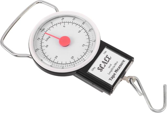 VICASKY Balance Suspendue à Ressort Portable 32 Kg Balance de Pêche Compacte Cadran Lisible Pesée Précise pour Fruits Légumes Bagages Cuisine Outil Multifonction Léger et Résistant