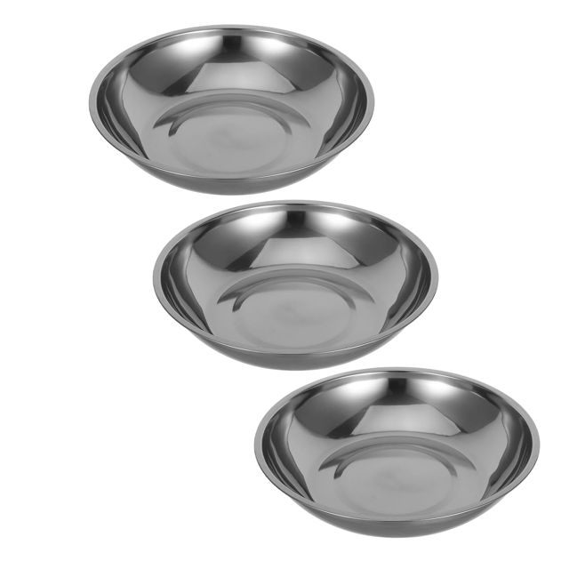 Cabilock Ensemble de 3 Plateaux de Pesée en Acier Inoxydable 25 CM pour Balance Mécanique et Électronique Bol de Pesée Solide et Compatible Cuisine Pâtisserie et Laboratoire