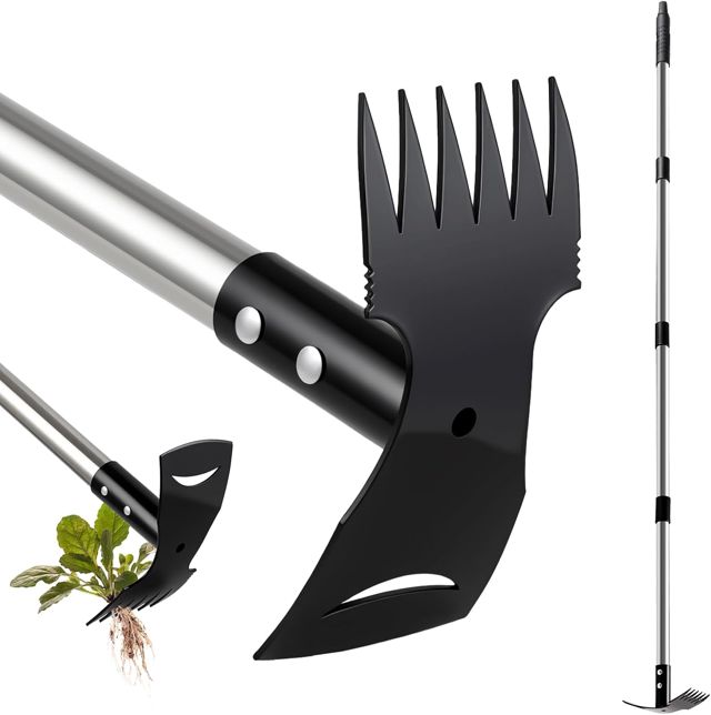 Mitclear Binette Jardinage, Râteau de Désherbage, Manche Long(148cm)