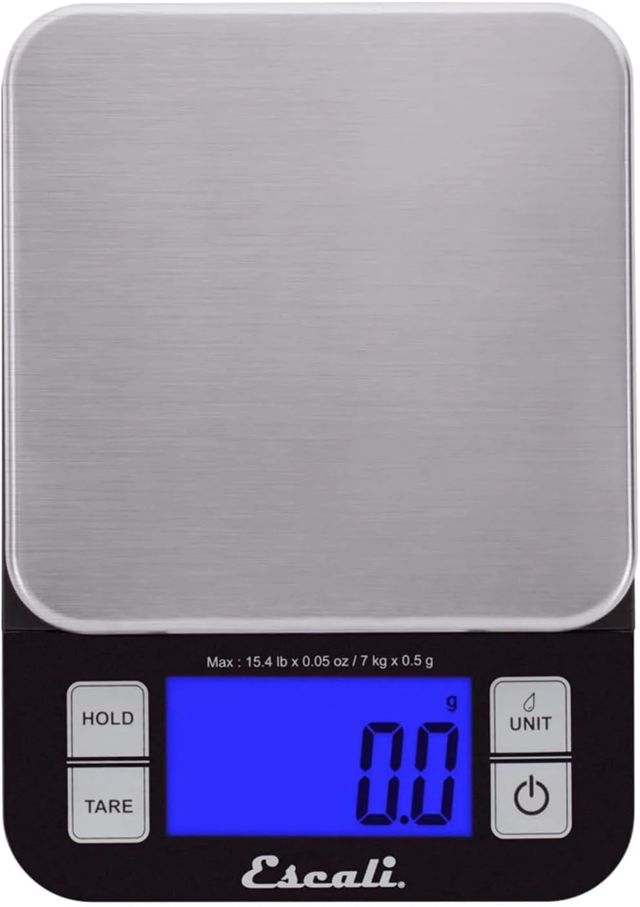 Escali SQ157B Balance de Cuisine Nutro, Balance Numérique Pour Cuisiner, Accessoires Cuisine, Ideal Pour Dosages, 6,8 kg (15 lb), Noir, 20,3 x 14,6 x 3,2 cm