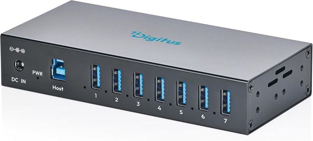 DIGITUS Hub USB Industriel – 4 Ports – USB 3.2 Gen1 – 5 Gbit/s