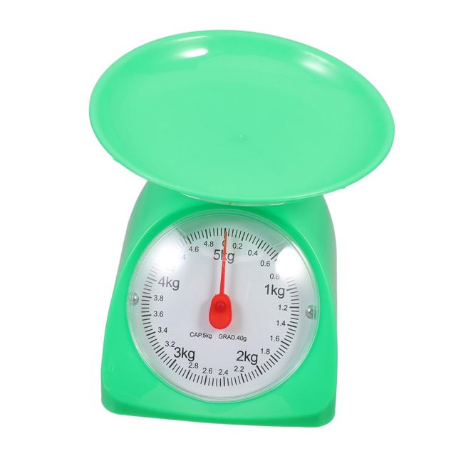 Balance Cuisine Ronde 5kg Plateau, Affichage à Cadran