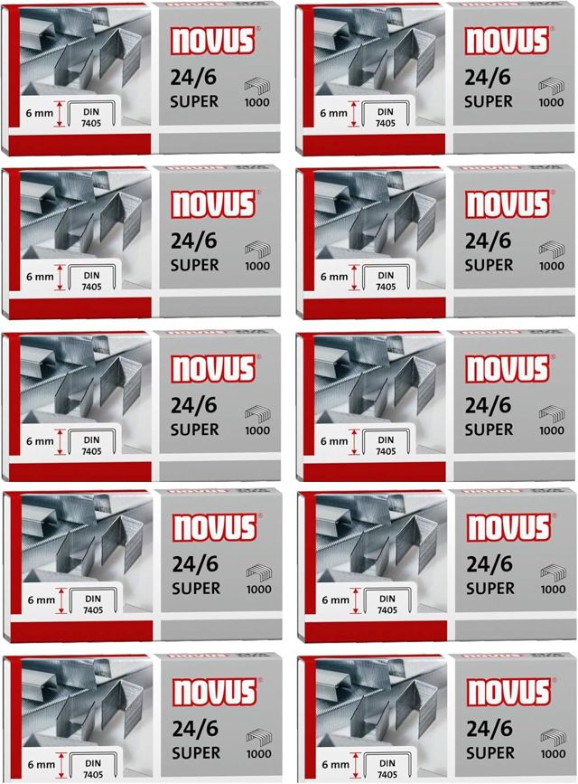 Novus Agrafeuse standard pour agrafeuse de bureau (10, 24/6 Super)