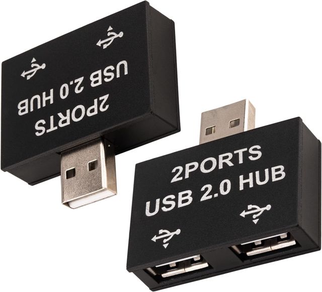 Hub USB Mini,Double Prise USB 2.0,Double Port 1 vers 2