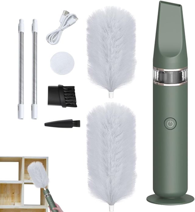 Spin Duster - Brosse de Nettoyage rotative, plumeau Flexible