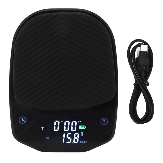 Balance à Café Numérique avec Minuterie, Balance Alimentaire Rechargeable, Balance à Café Intelligente, Balance électronique de Cuisine Haute Précision pour Café et Thé Goutte à Goutte, Bijoux, Légume