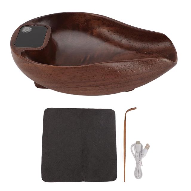 TOPINCN Balance à thé en Bois, Balance de Cuisine Numérique Haute Précision 0,1 G 0,01 Oz pour café et thé, 0,3 à 200 G, Format de Poche Rechargeable pour la Pâtisserie et la Cuisine