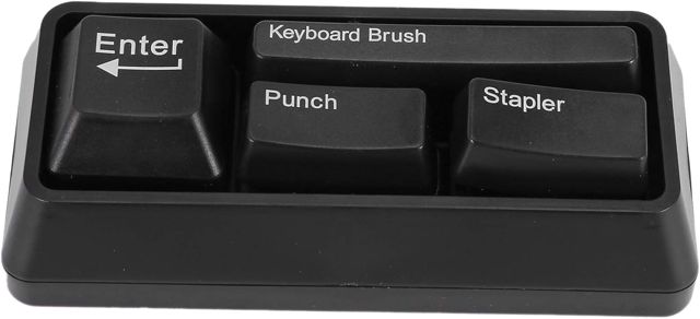Kit de bureau pour clavier, agrafeuse, perforatrice, plateau de clavier, adsorption des clips, noir