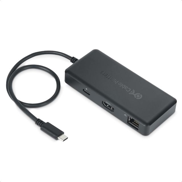 Cable Matters Hub USB-C HDMI 4K@60Hz, 2x USB 3.0, Ethernet, PD 86 W