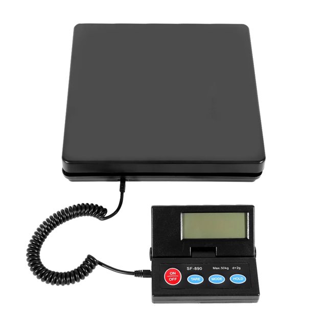 Pèse-colis jusqu'à 50 kg Balance postale plate-forme avec écran LCD Précision : 1 G or 2 G Balance électronique pour usine, atelier, pharmacie, express et quincaillerie