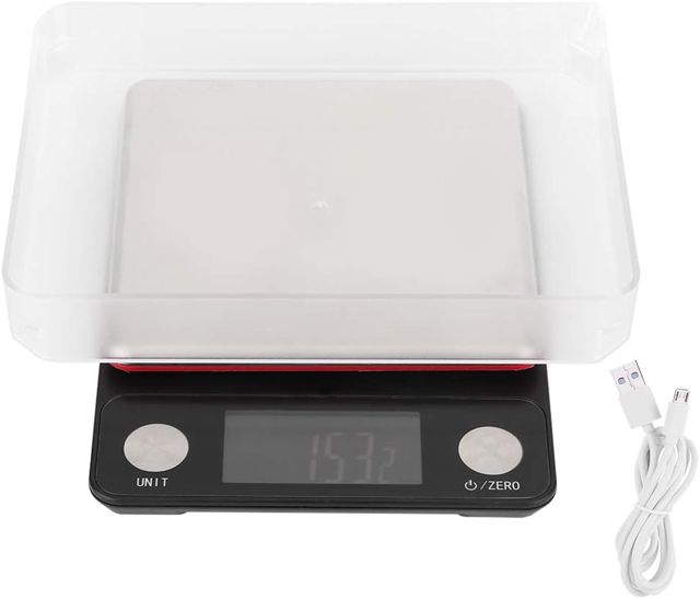 Tyenaza Balance alimentaire, balance de cuisine rechargeable USB haute 5 kg/0,1 g, balance électronique multifonctionnelle, balance de cuisine numérique pour la cuisine, la